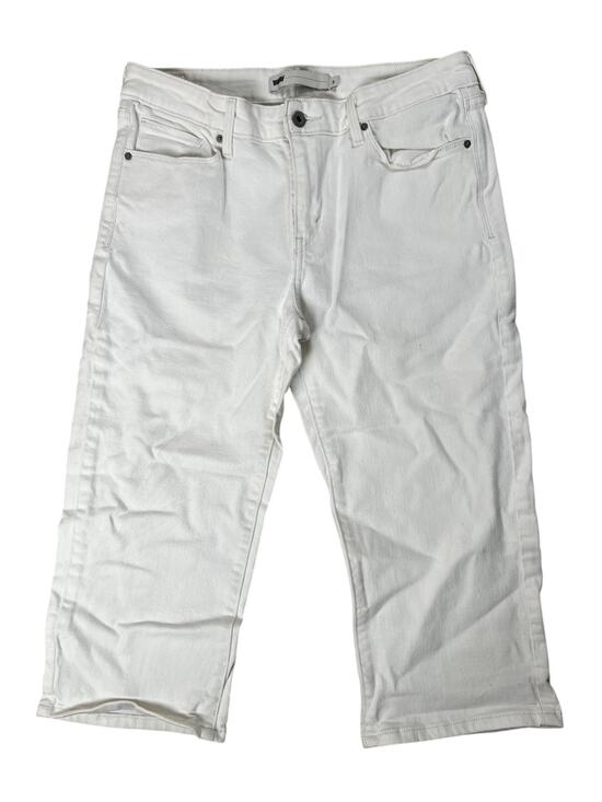 Levi's Pants - Levi's Pants Womens 8 White Denim Ankle Slim Stretch Pockets Zip Flat Front